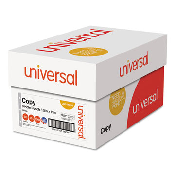 Universal® Copy Paper, 92 Bright, 3-hole, 20 Lb, 8.5 X 11, White, 500 Sheets-ream, 10 Reams-carton freeshipping - TVN Wholesale
